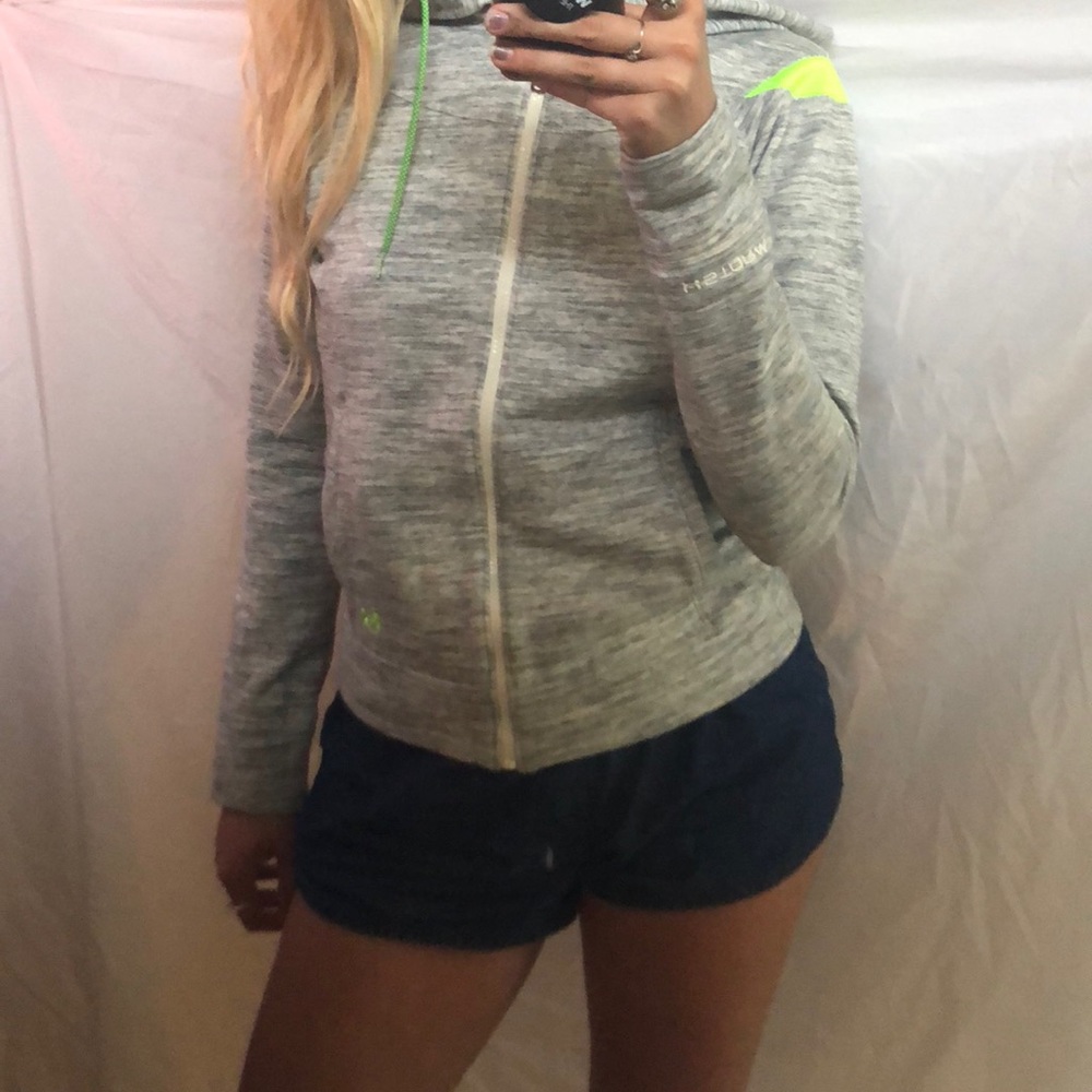 Under armor grey and green jacket